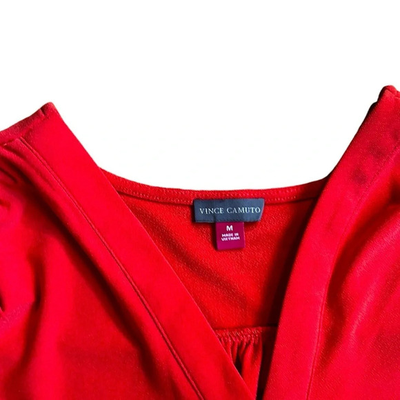 Vince Camuto Sleeveless V-neck Blouse Orange Size Medium Women’s - Picture 5 of 9